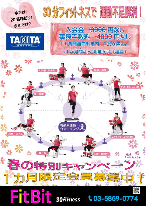 2020年春 期間限定会員キャンペーン フィットネス
